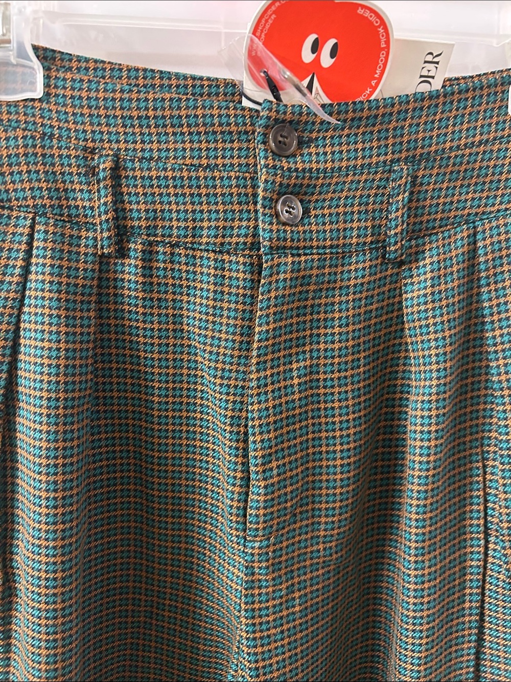 CIDER Womens Trousers Houndstooth High Waist Wide Leg pants Size S - Picture 5 of 15